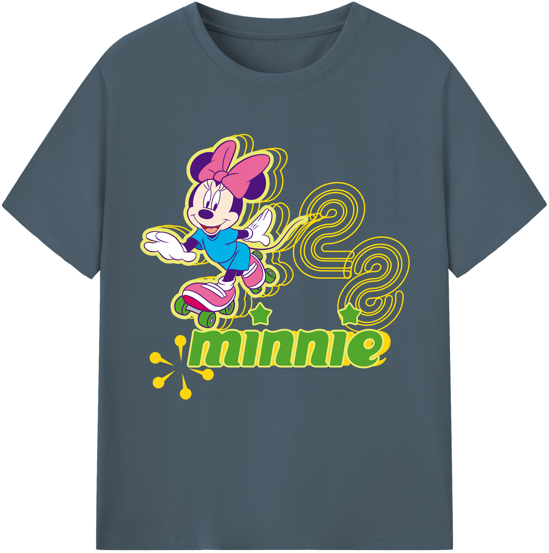 （画像用） ミッキーマウス Mickey Mouse 綿100％半袖Tシャツ（フロントプリント）